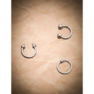Punk Rock / Gothic 3pcs Stainless Steel Nose Ring